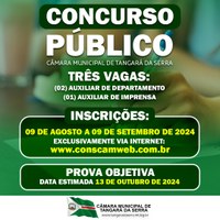 Câmara Municipal de Tangará da Serra abre concurso público; veja como participar