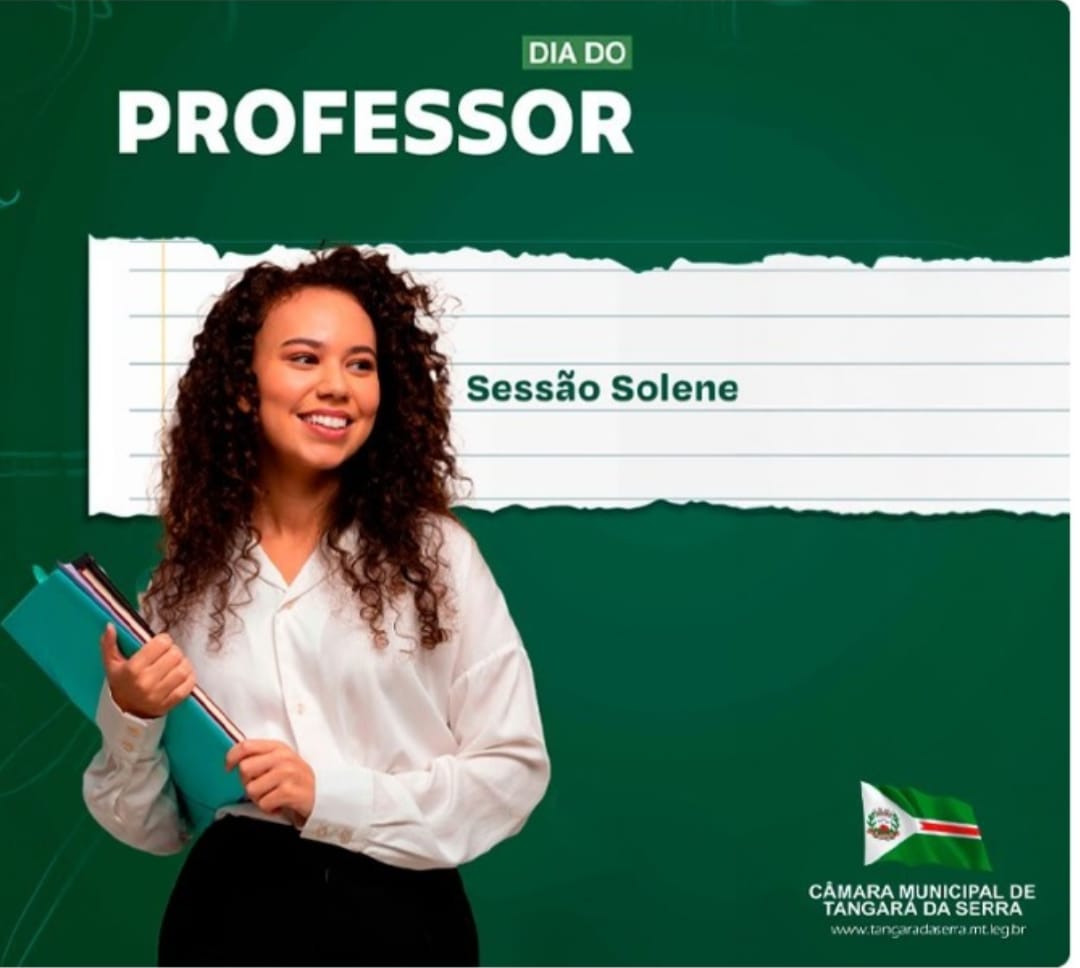 Sessão Solene Dia do Professor: link da transmissão no Youtube já está disponível